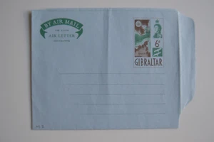 6d QEII Aerograma Correo Aéreo Carta Papelería Postal Gibraltar QE2 - Imagen 1 de 2