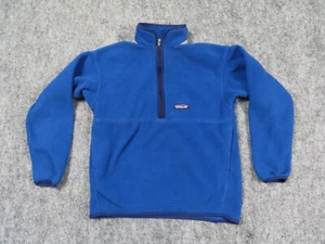 Patagonia Sweater Boys XL 14 Blue Synchilla 1/2 Zip Fleece Pullover Youth Kids - Picture 1 of 9