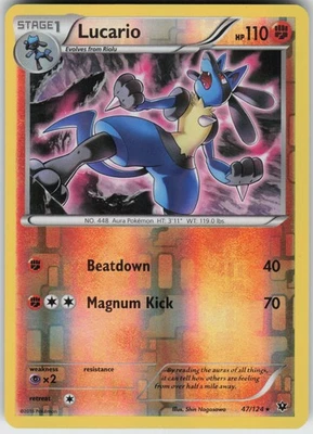 Played Reverse Holo Lucario (47) 47/124 Rare XY - Fates Collide - Image 1 of 2