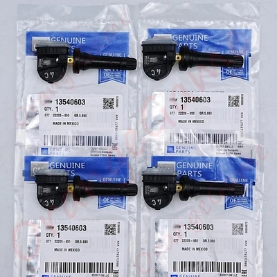 New 4Pcs 13540603 TPMS Tire Pressure Sensors for Chevy Buick Cadillac Sierra - Image 1 of 4