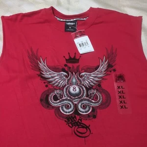 Camisa JNCO Jeans Alada 8 Bolas Corona Serpientes (XL, Sin Mangas) - Imagen 1 de 19