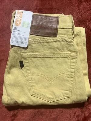 levis 501 FRESH  premium  Size 27x30 ,color Yellow - Image 1 of 4