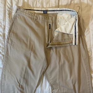 Polo Ralph Lauren Pants Mens 36x32 Khaki Gordon Chino Classic Casual Cotton - Picture 1 of 16