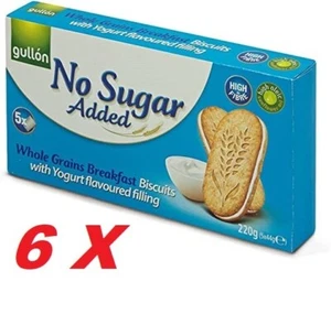 Gullon SUGAR FREE Whole Grains Biscuits with Yogurt Flavoured Filling (6X 220g) - Picture 1 of 2