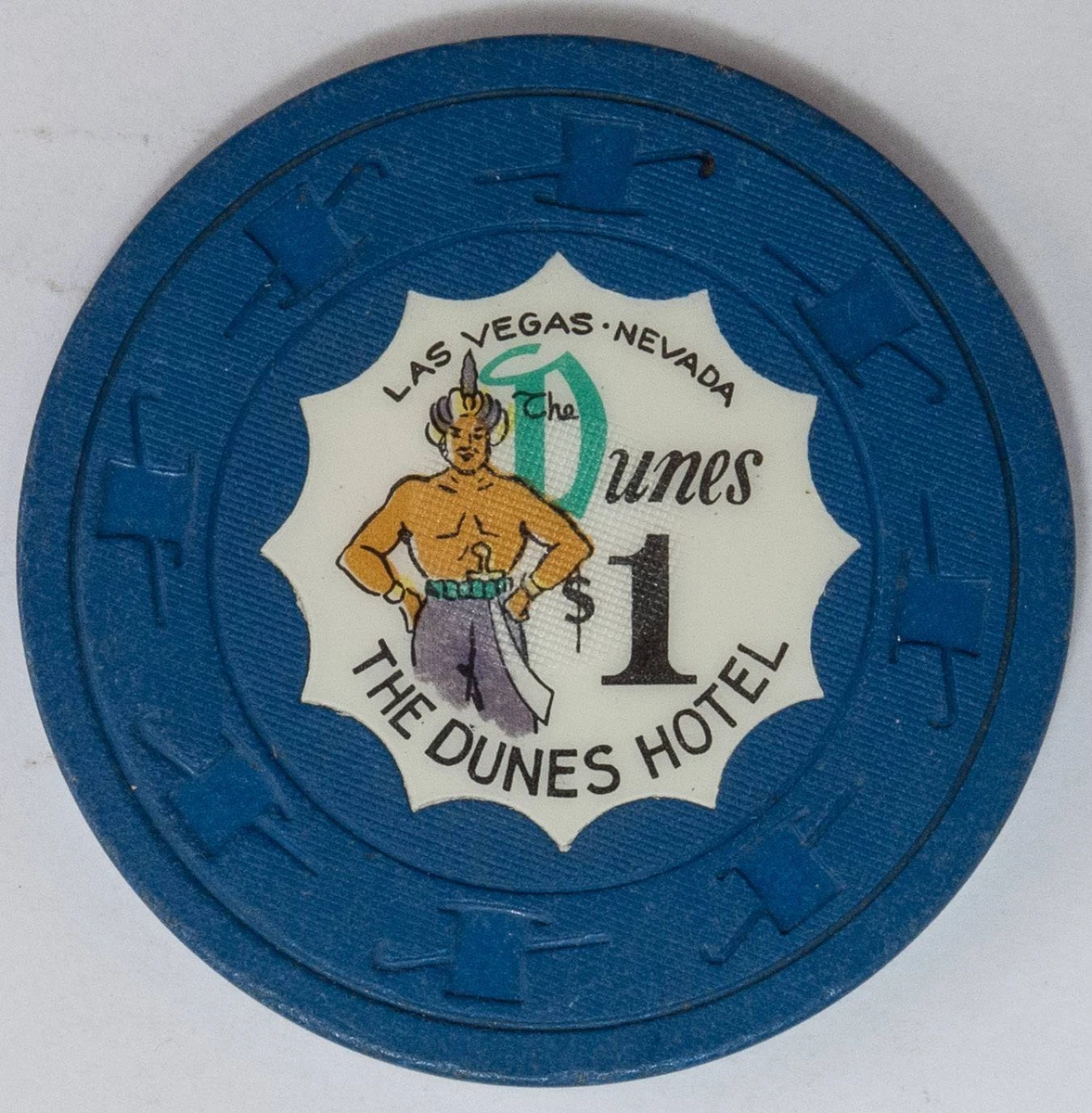 Dunes Casino Chips In Collectible Individual $1 Casino Chips for