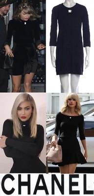 Blusa social Chanel 2012 preta logotipo Taylor lantejoulas 34 36 38 2 4 6 XS S M Forever - Imagem 1 de 4