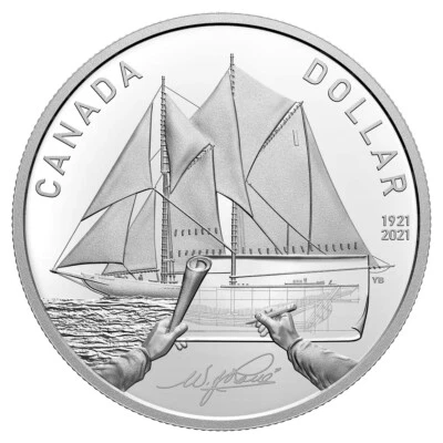 100th Anniversary of Bluenose - 2021 Canada Proof Silver Dollar - Image 1 of 3