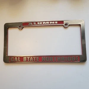 Cal State Northridge Alumni Silver Red Plastic Car Truck License Plate Frame - Picture 1 of 2