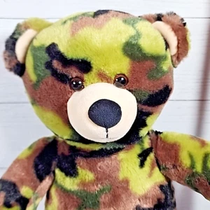 Build a Bear 2014 grün Militär Tarnmuster 16 Zoll Plüsch - Bild 1 von 13