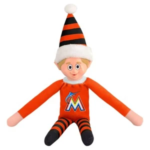 MLB Miami Marlins Team Plüsch Elfe für Regal Weihnachten Urlaub Deko - Bild 1 von 1