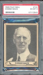 1940 Play Ball #132 Connie Mack PSA 6 *High Grade Legendary HOF Manager* - Picture 1 of 2