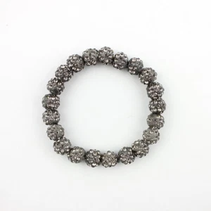 10mm Crystal Pave Disco Ball Shamballa Beads Stretch Bracelets for Women Jewelry - Picture 1 of 30