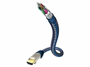 Inakustik Premium II High Speed HDMI Kabel mit Ethernet Blau/Silber 10,0m - Bild 1 von 3