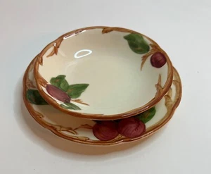 Vintage Franciscan Ware Apple 6.5" Bread Plate and 5.25" Bowl 2pc Set - Picture 1 of 9