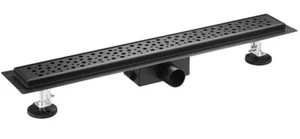 CANIVEAU DE DOUCHE EN INOX BLACK MAT 90CM, STERFPUT DE DOUCHE, HAUTEUR AJUSTA... - Picture 1 of 8