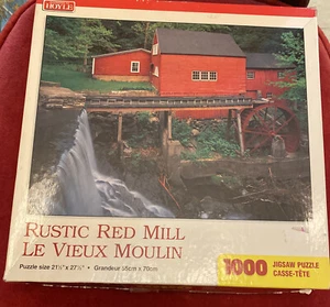 2001 According to Hoyle 1000 Piece Jigsaw Puzzle Rustic Red Mill NIB 22" X 28" - Picture 1 of 2
