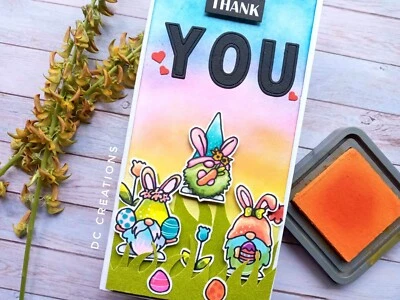 Stamping' UP! Handmade Thank You Card Stamped Greeting Card with Envelope - Image 1 of 3