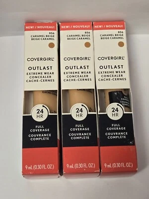 NEW 3 PK Covergirl Outlast Extreme Wear Concealer 24hr Full Cov856 Caramel Beige - Image 1 of 2