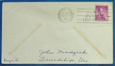 US Cover Navy Operation Deep Freeze South Pole Antarctica to Friendship Wis. 348 - Image 1 of 2