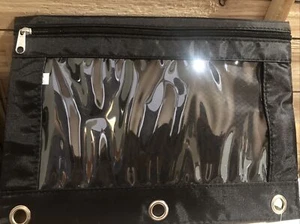 Advantus Binder Pencil Pouch, 10 x 7 3/8, Black/Clear 024591670244 - Picture 1 of 2