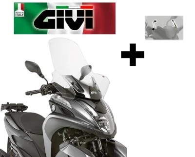 Pare-Brise Complet Transparent MBK Tryptik 125 2014 2015 2016 2017 GIVI - Photo 1/4