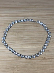 Antiker Rivière Halsreif Regency Art Deco Sterlingsilber & Kristallpaste Halskette - Bild 1 von 24