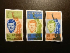 #C25-C27 *JOHN F KENNEDY* KOMPLETTSATZ aus Sharjah & Dependencies MNH, F-VF, OG - Bild 1 von 1