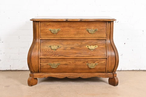 Baker Furniture Dutch Oak Bombe Chest or Commode Cover