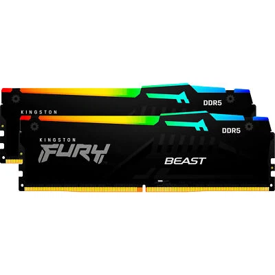 Kingston FURY DIMM 64 GB DDR5-6400 (2x 32 GB) Dual-Kit, Arbeitsspeicher, schwarz - Bild 1 von 3