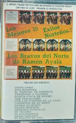 Ramon Ayala y Los Bravos Del Norte Los Mejores 15 Exitos Norteños. Cassette - Image 1 of 2