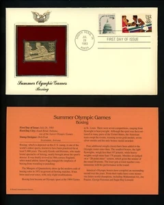 US FDC #2048-2051 PCS Gold Foil 1983 South Bend IN Summer Olympics SET OF 4 - Picture 1 of 8