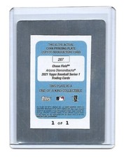 2021 Topps Arizona Diamondbacks CYAN PRINTING PLATE 1/1