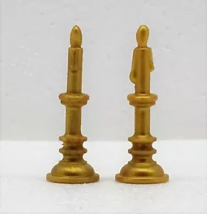2 X Candelabro Oro Playmobil Per Re Principessa Miele Castello - Picture 1 of 1
