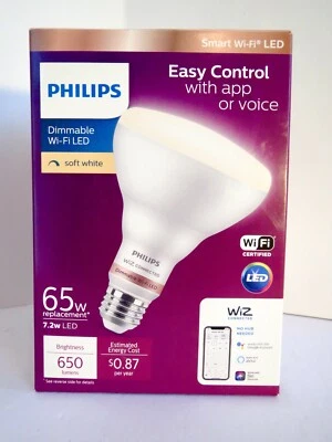 New in Box one piece only Philips Smart Wi-Fi LED WiZ Bulb 65W 650 Lumen - Image 1 of 4