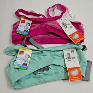 Lot Of 2 Hanes Girl's 2 Pack Bandini Bra Size S Everyday Wear - Picture 1 of 6