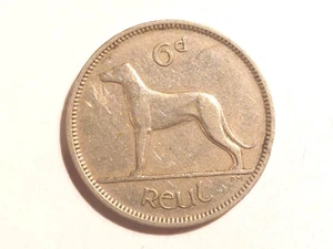 Münze Irland: 6 Pence 1947 - Bild 1 von 2