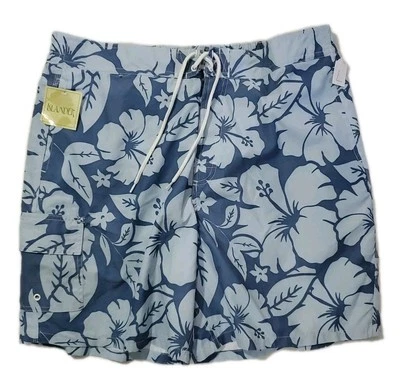 Islander Swimming Trunk Shorts Men L Large Blue Floral  - Image 1 of 4