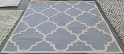 LBLUE / IVORY 8'-0" x 8'-0" Back Stain Rug, Reduced Price 1172781076 CAM140A-8SQ - Image 1 of 4