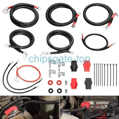 For 1999-2003 Ford Superduty F250/F350/Excursion 7.3L Diesel Battery Cables Kit - Image 1 of 4