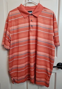 Camisa Polo PGA Tour Naranja Rayas Para Hombre Talla XXL Pecho 52 Airflux SS 231-35734 - Imagen 1 de 5
