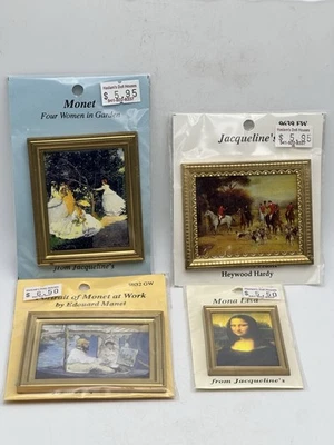 Lote de 4 arte enmarcado en miniatura de Jacqueline’s nuevos Foto 1 de 4