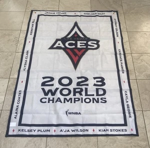 Las Vegas Aces 2023 WNBA Back to Back Champs Replica Banner 48x32in Brand New! - Picture 1 of 1