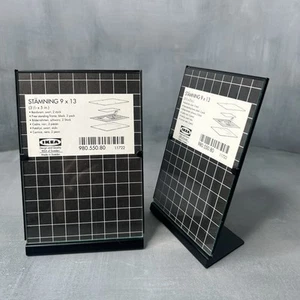 2 IKEA Free Standing Tabletop Black Metal Photo Frames Stamning 3½" x 5"h - Picture 1 of 10