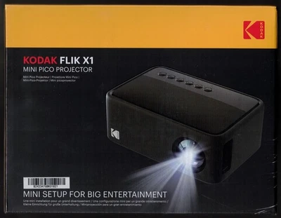 Kodak FLIK X1 Mini Pico Projector – Brand New Sealed Portable LED Projector - Image 1 of 4
