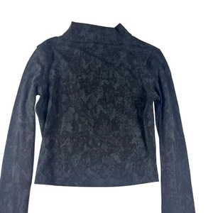 Lululemon All Aligned Langarmshirt mit Stehkragen Größe 2 Camouflage Kohle - Bild 1 von 7