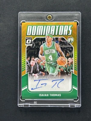 2024 Panini Optic Dominators Isaiah Thomas Optic GOLD Prizm Auto #6/10 CELTICS!! - Image 1 of 2