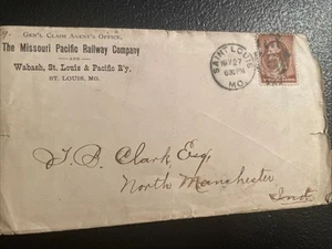 The Missouri Pacific Railway, St Louis Postal Cover - Picture 1 of 2