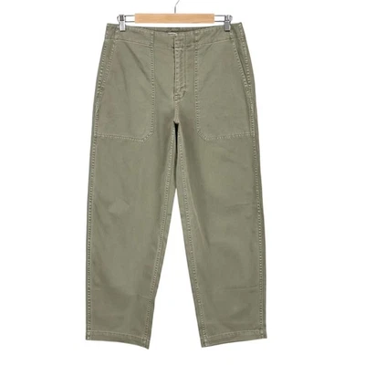 NWT Madewell Tapered-Leg Utility Patch Pocket Pants Pressed Sage Green Size 28 - Image 1 of 4