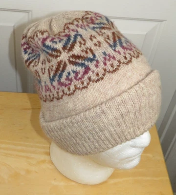 Gorro Edinburg Woolen Mills Hecho en Escocia Isla Justa Lana Shetland Foto 1 de 4