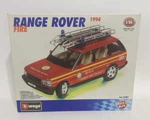 Kit Modelo Metal Burago Rojo Range Rover Bomberos Aeropuerto Bomberos Escala 1:26 - Imagen 1 de 5